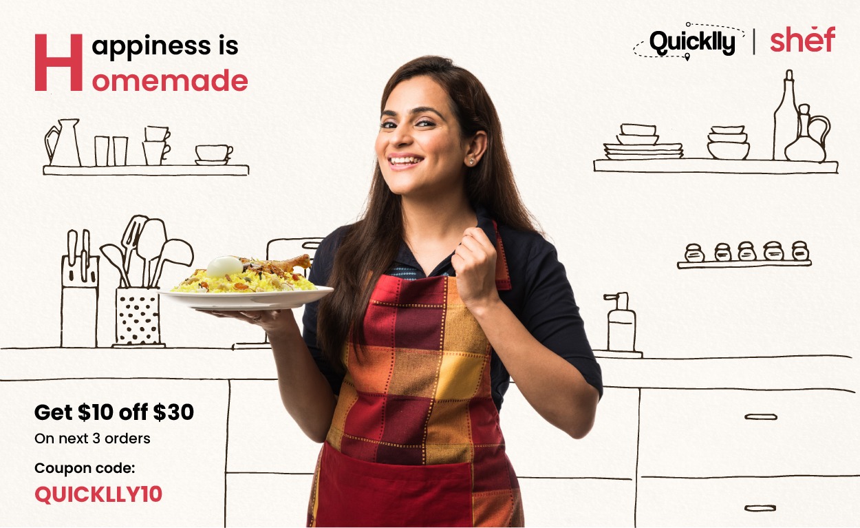 Quicklly Collaborates with Shef to Bring Homemade Indian Food