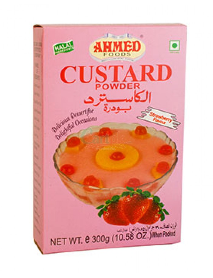 Buy Ahmed Straw Custard Powder 10.58 Oz Fresh Farms Quicklly