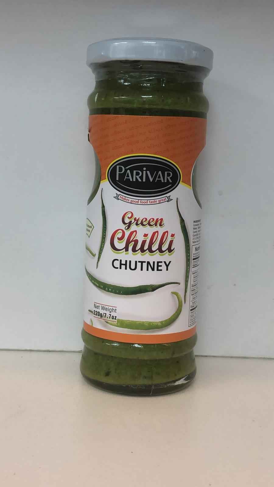 Buy Parivar Green Chilli Chutney 7.7 Oz | Kamdar Plaza - Quicklly