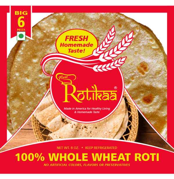 Whole Wheat Rotis (Big) 6 Pcs