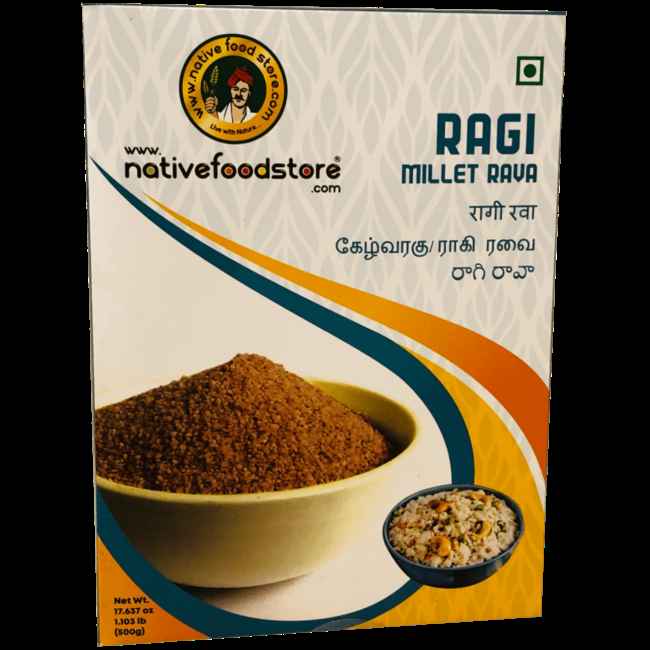 Buy Native Foods Ragi Millet Rava 500 Gm India Grocers Quicklly