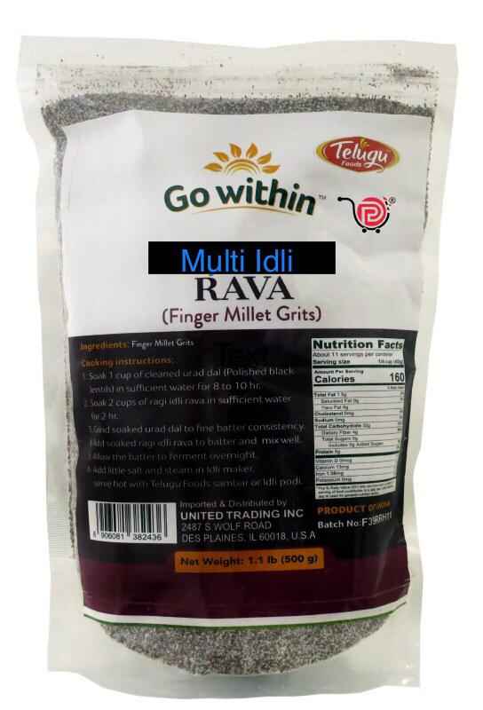 Buy Multi Millet Idli Rava Telugu 500 Gm Indiaco Quicklly