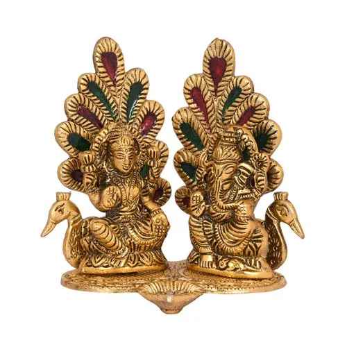 CLAY LAXMI GANESH WAX DIYA VIOLET