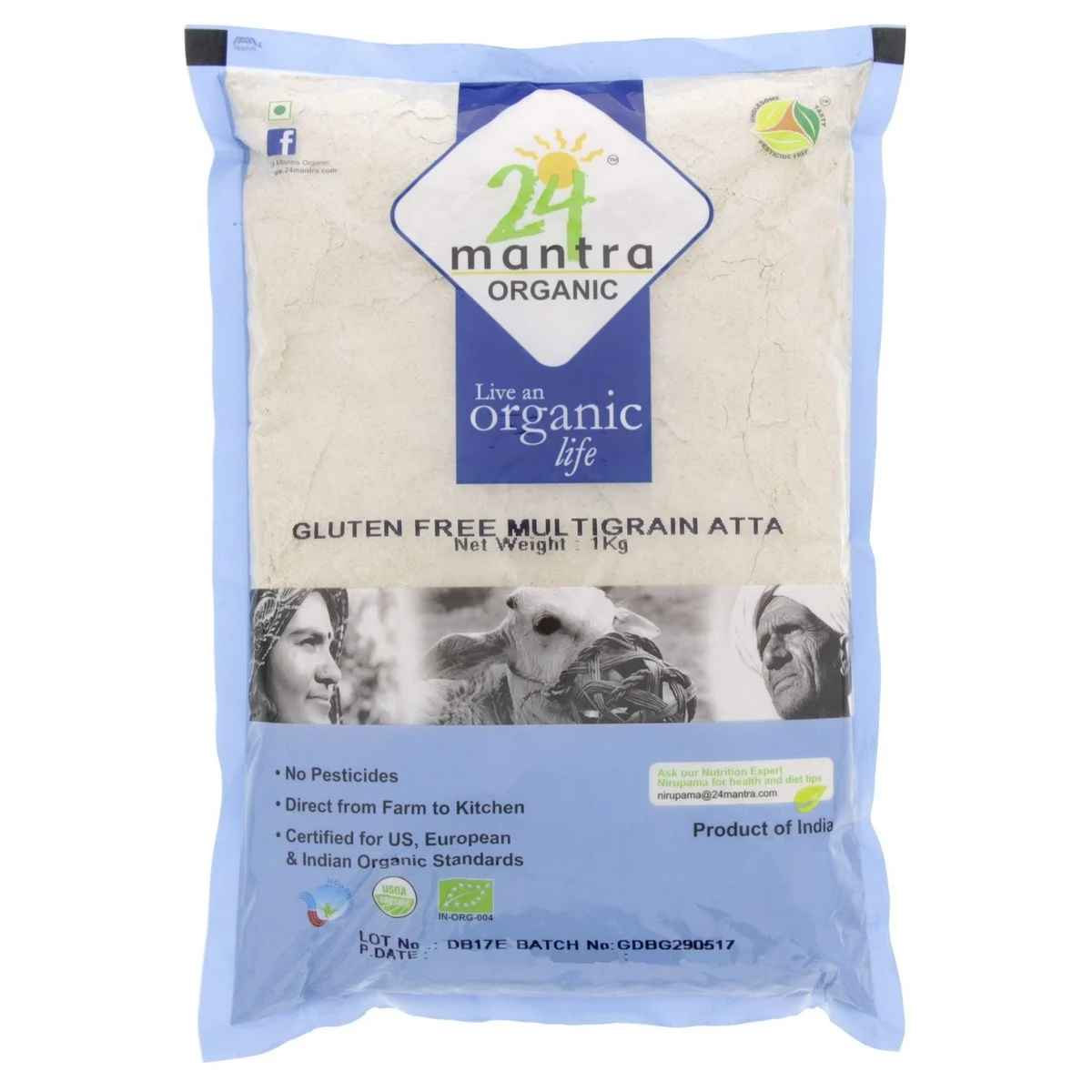 ORGANIC GLUTEN FREE MULTIGRAIN ATTA 24MANTRA