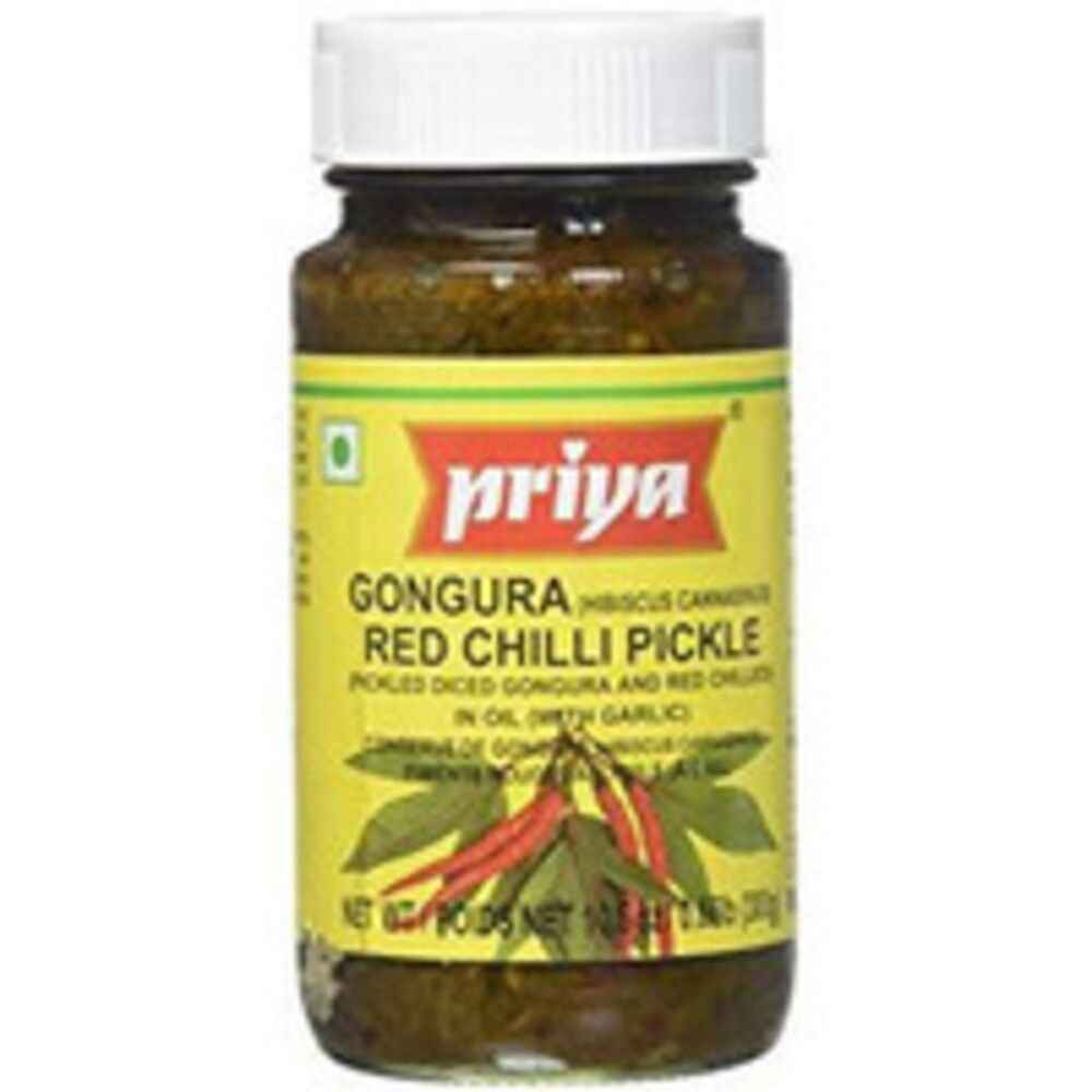 GONGURA RED CHILLI W/GARLIC PICKLE PRIYA