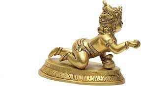 BRASS BAL KRISHNA IDOL 3