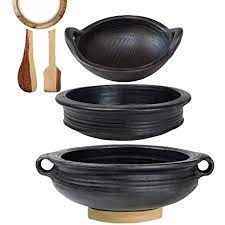 CLAY BLACK COOKING POT ASLI