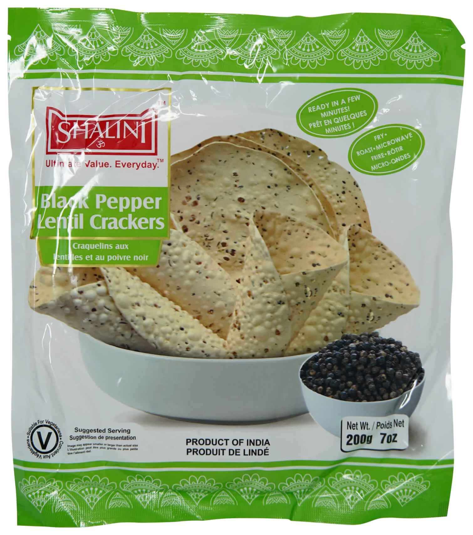 Buy Shalini Black Pepper Crackers 7 Oz Manpasand Quicklly