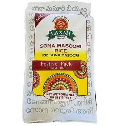 LAXMI SONA MASOORI RICE 40LB