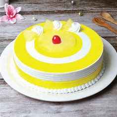 Deep Eggless Cake Pineapple