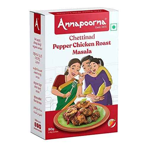 Buy Annapoorna Chettinad Pepper Chicken Roast Masala 200 Gm