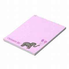 Elephant Notepad With Push Pin