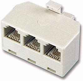In Wall Adapter Almond Triplex