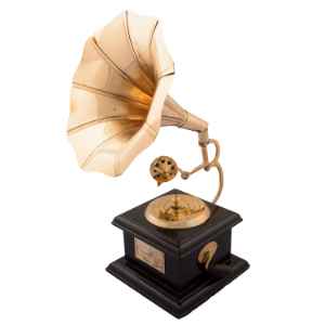  Brass Antique Music Decorative Gramophone Showpiece