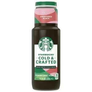 STARBUCKS COLD & CRAFTED COFEE SWEETENDED BLACK