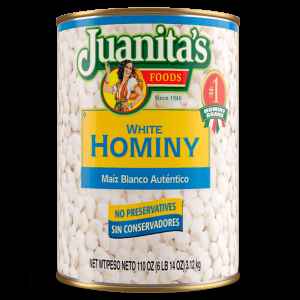 JUANITAS HOMINY WHITE MEX STYLE. 