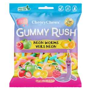 Cheery Chews GUMMY RUSH NEON WORMS 