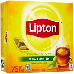 LIPTON DECAFFEINATED TEA 72 TB 