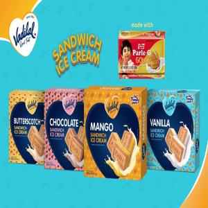 Buy Vadilal Chocolate Sandwich Ice Cream 300 Ml | Maharaja Farmers ...