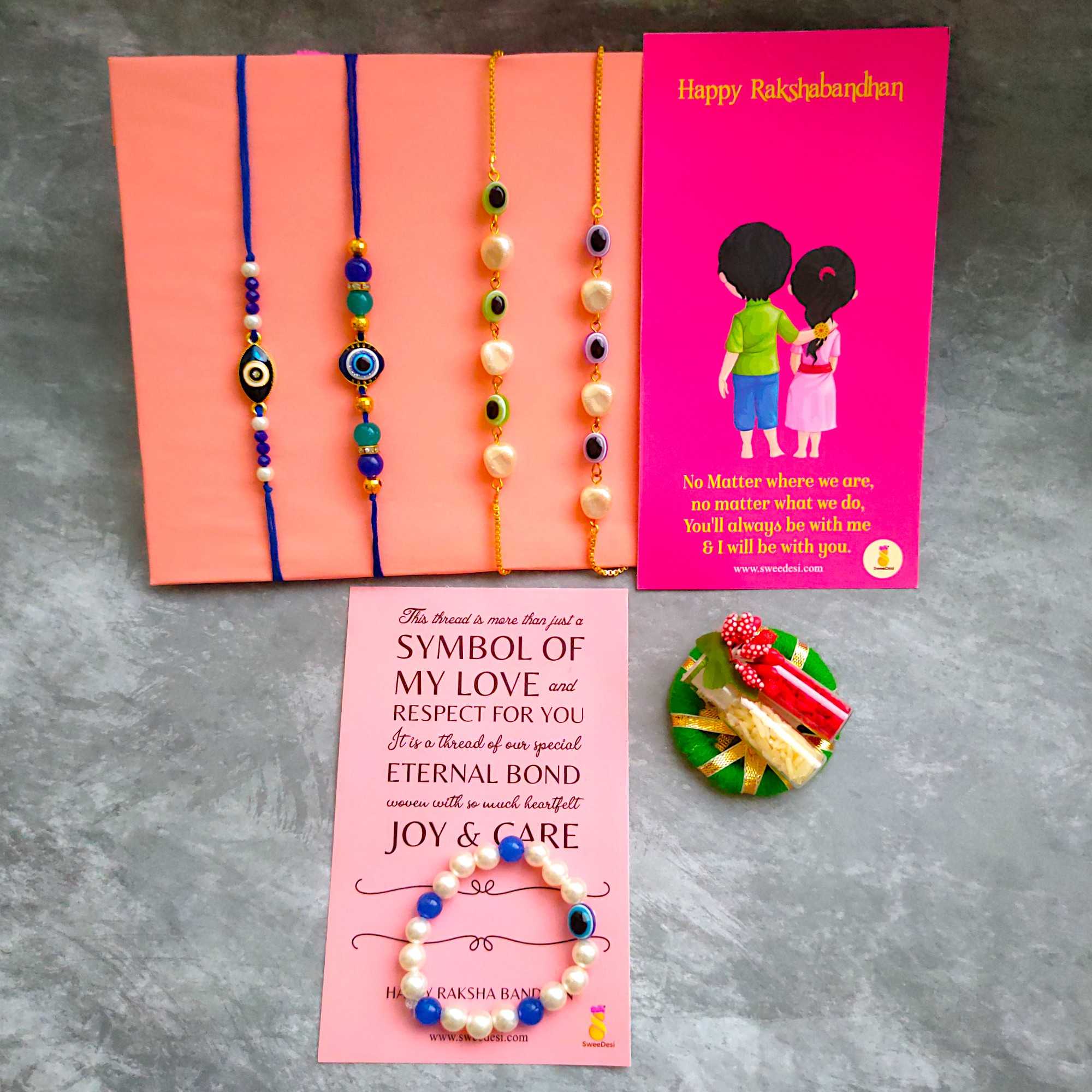 Rakhi Special Bandhan Premium Evil Eye - Family Set