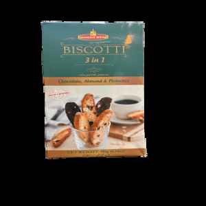 United King Biscotti 3 In 1 Chocolate  Almond & Pistachio Rusk