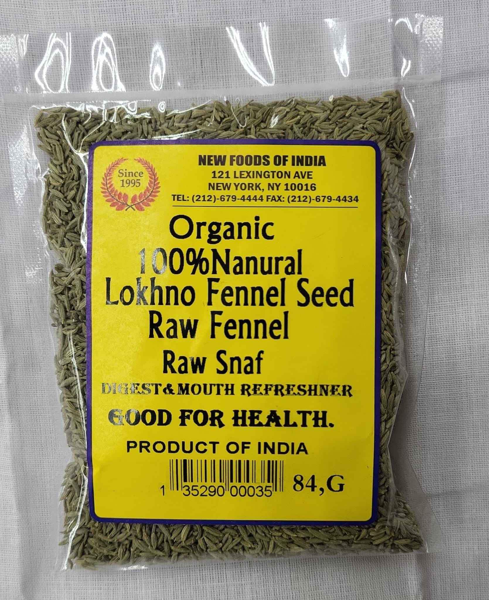 Organic Natural Lokhno Fennel Seed Raw