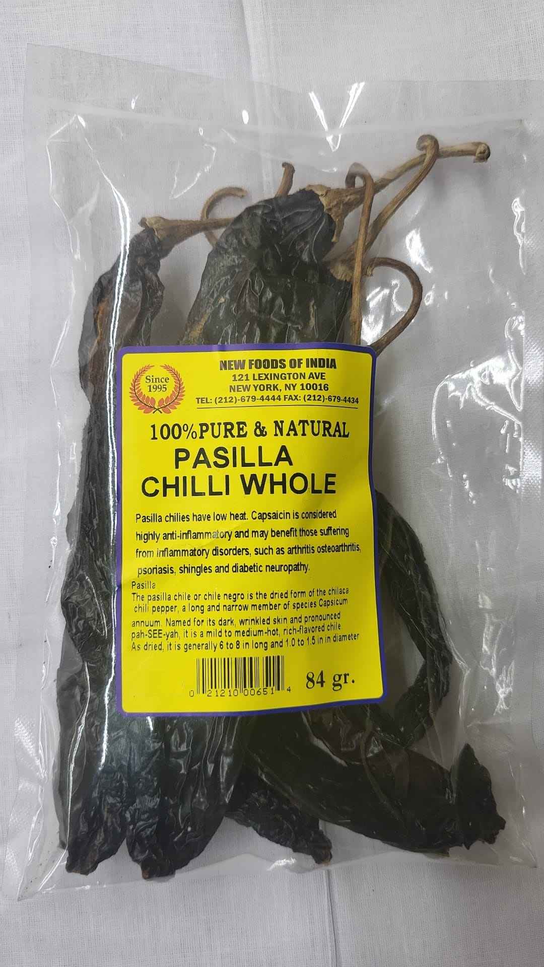 Pure & Natural Pasilla Chilli Whole