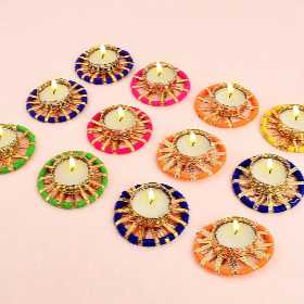 Fancy Chakra Tea Light Candle Holder with Tealight