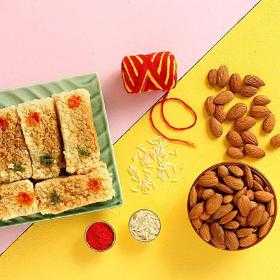 Bhai Dooj Wishes Milkcake And Almonds Combo