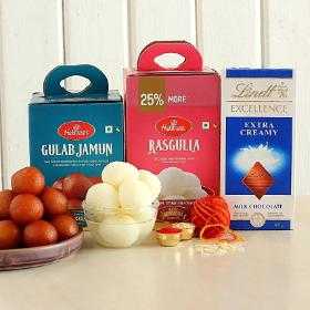 Bhai Dooj Festivity Sweets And Lindt Chocolate Combo