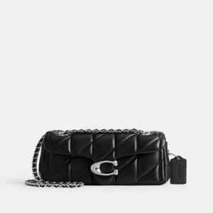 COACH Quilted Leather Mini Tabby Shoulder V5 Black