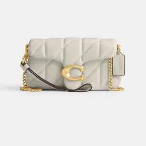 COACH Quilted Pillow Leather Tabby W B4 Chalk