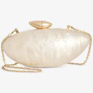 I.N.C. International Concepts Acrylic Shell Clutch Pearl