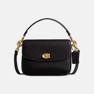 COACH Turn Lock Cassie Crossbo Brass Black NO SIZE
