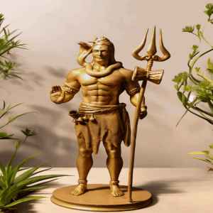 Shiv Ji Murti With Trishul - Divine Guardian