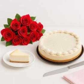 Cheesecake and 24 Roses