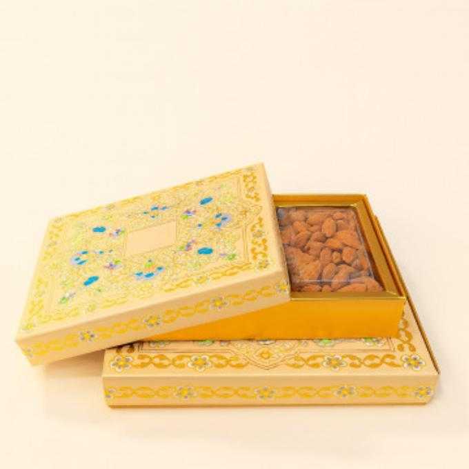 Gold & Peach Embellished Floral Gift Box Set (2-Piece)