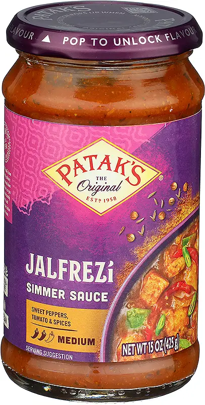 Patak's Jalfrezi Curry Simmer Sauce (Sweet Peppers & Coconut   Medium)