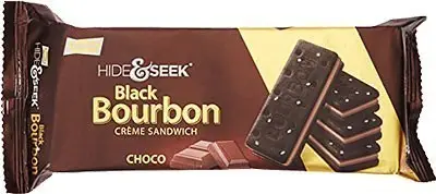 Parle Hide & Seek Black Bourbon Creme Sandwich   Choco