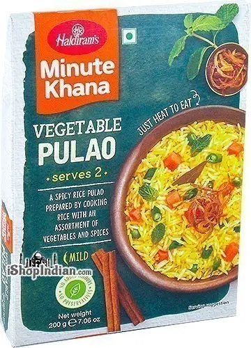 Haldiram's Vegetable Pulao   Minute Khana (Ready To Eat)