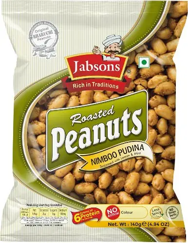 Jabsons Roasted Peanuts   Nimboo Pudina (Lemon & Mint)