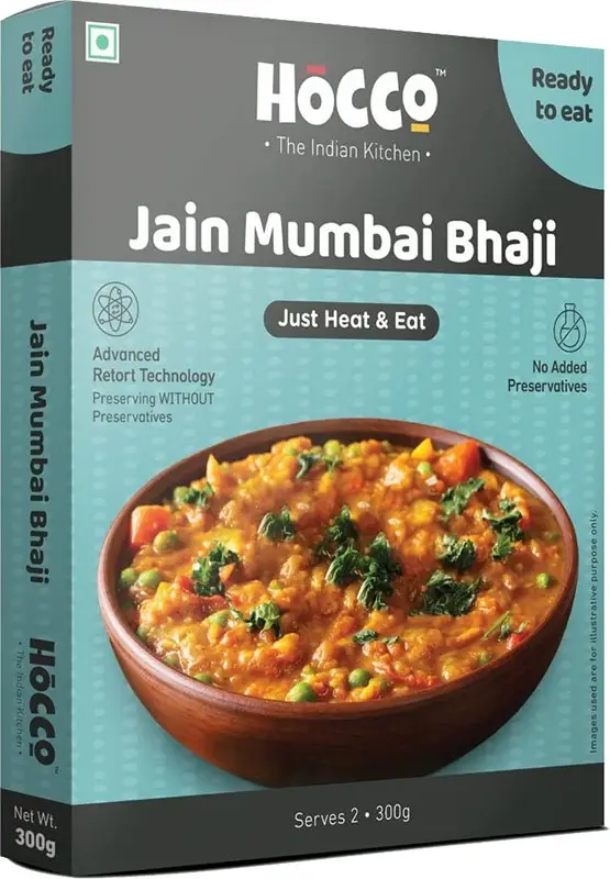 Hocco Jain Mumbai Bhaji (No Onion  Garlic  Potato) (Ready To Eat)