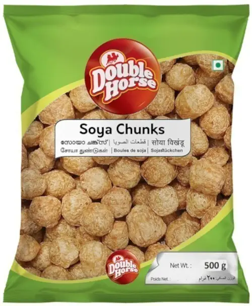 Double Horse Soya Chunks   Large