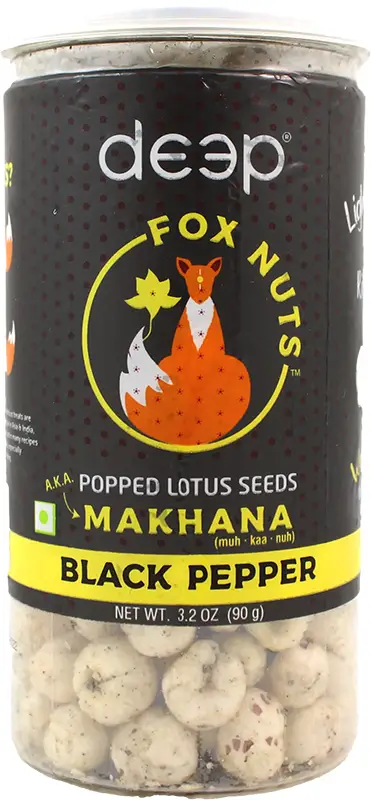Deep Fox Nuts (Popped Lotus Seeds    Makhana)   Black Pepper