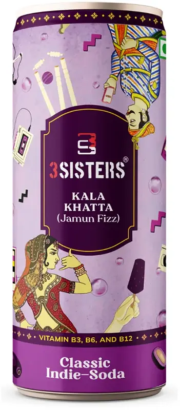 3 Sisters Classic Indie Soda   Kala Khatta (Jamun Fizz)