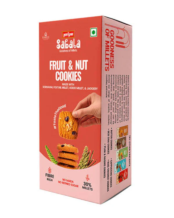 Priya Sabala Fruit & Nut Cookies With Millets