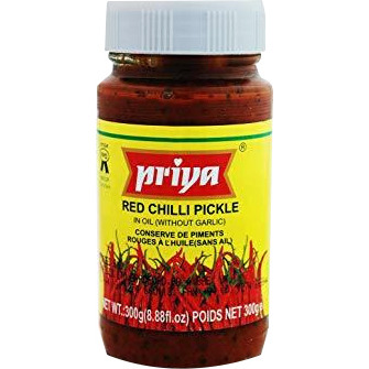 Priya Red Chilli Pickle(Without Garlic)