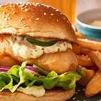 Fish Burger with Fries