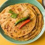 Ajwain Salted Paratha with One Veg Curry - 2 Pieces