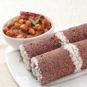 Finger Millet Puttu With Kadala Curry